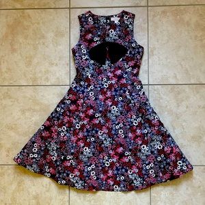 Anthropologie Mignon Doo Floral Midi Dress w/ Large Bow, Small, NWT